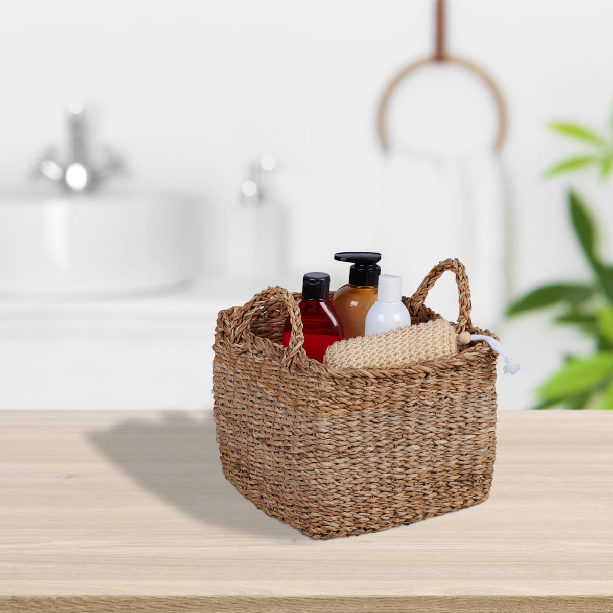 3TLG.AUFBEWAHRUNGSKORB-SET - Hellbraun, Textil (35/35/30cm) - Relaxdays