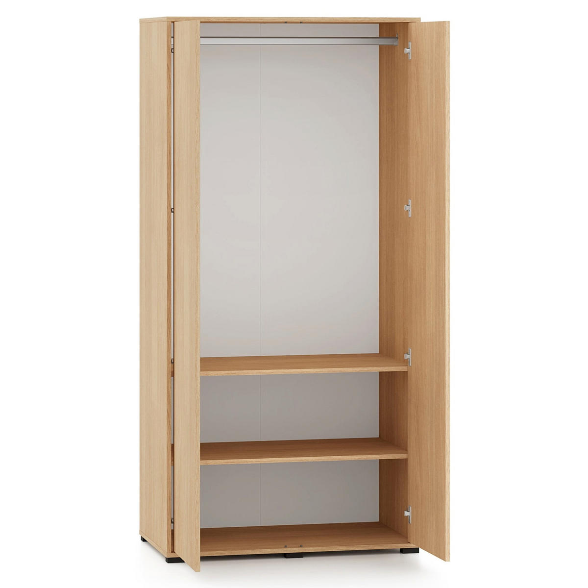 KLEIDERSCHRANK Heggers Mavelie Eicheoptik, 92 cm - Eichefarben, Holzwerkstoff (91.6/189.6/52cm) - Selsey