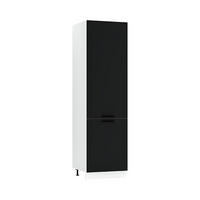 HOCHSCHRANK D60SŁ P/L – Morvex – Hochwertiges Design Konzept – Schwarz / Matt - Schwarz, Holzwerkstoff/Metall (60/213.3/56cm) - ROYAL24_MARKT