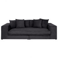 3-SITZER-SOFA schwarz mit Kissen Glorvika - Schwarz, Textil (240/58/120cm) - Beliani