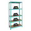 WOHNREGAL GREEN HULK, HxBxT 180x90x40cm, Fachlast 175kg, 5 Ebenen, Grün - Grün, Metall (90/180/40cm) - PROREGAL