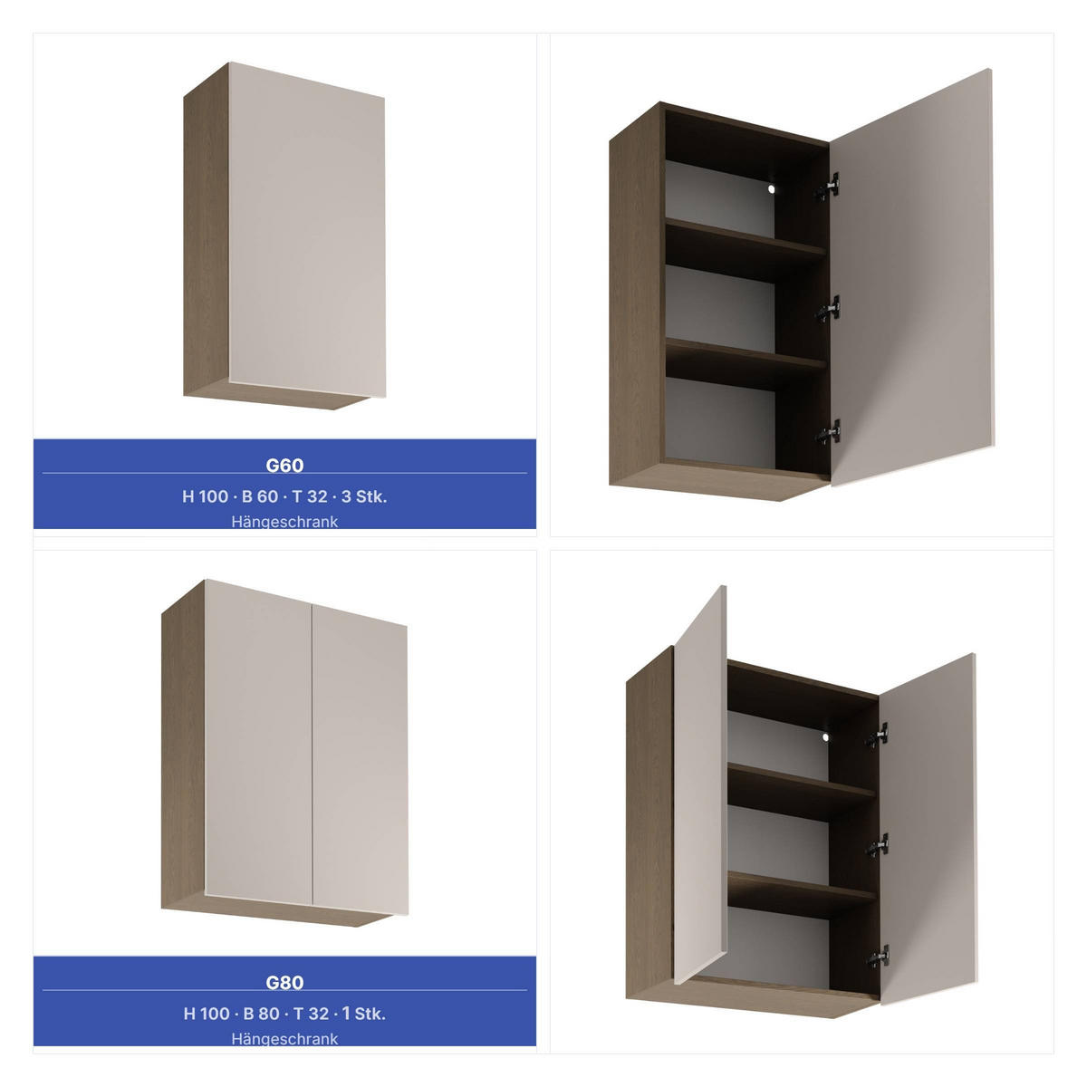 WINKELKÜCHE 345 x 285 cm - Sorento KS12-M345 - in Beige / Dunkle Eiche - Eichefarben/Beige, Holz/Metall (630/247/58cm)