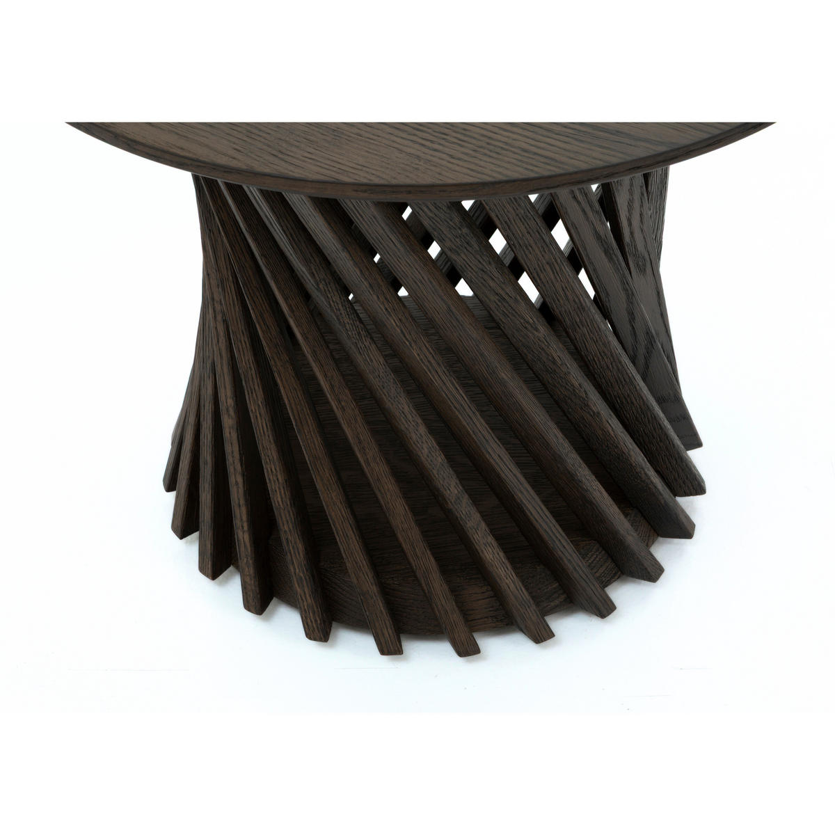 COUCHTISCH Emma, Braune Massiveiche - Braun, Holz (60/60/48cm) - WOODEK