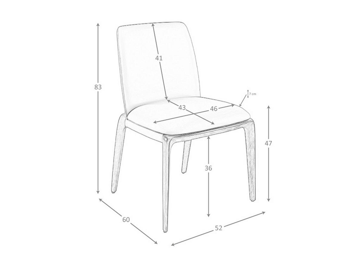 STUHL Braun Walnuss 52/60/83 cm - Walnussfarben/Braun, Leder (52/83/60cm) - ANGEL CERDA