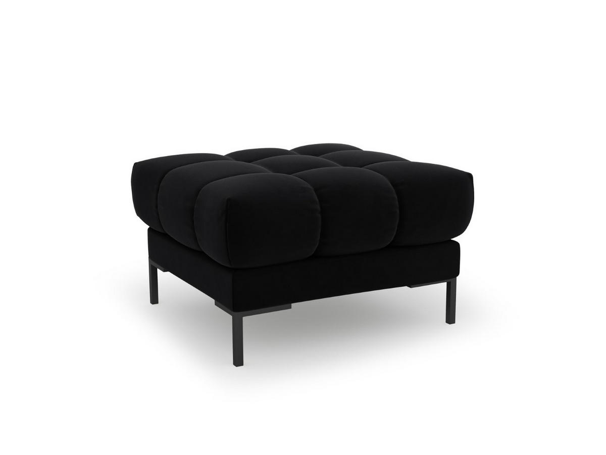 POUF Mamaia aus Samt schwarz - Schwarz, Textil (60/41/60cm) - Micadoni