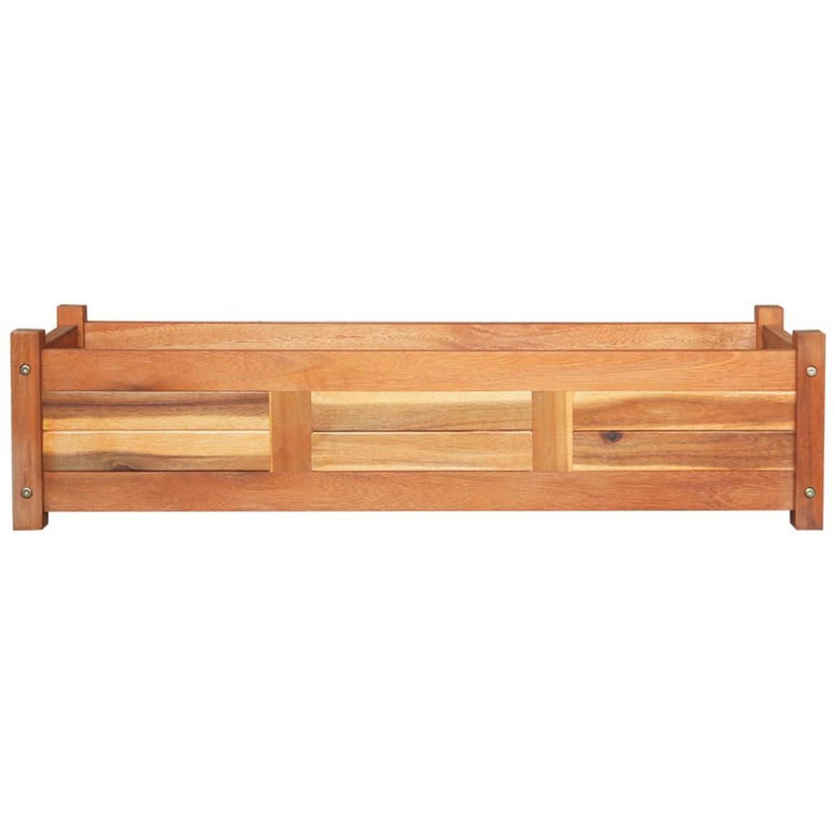 GARTEN-HOCHBEETE 2 Stk. Akazienholz 100x30x25 cm - Braun, Holz (100/25/30cm)