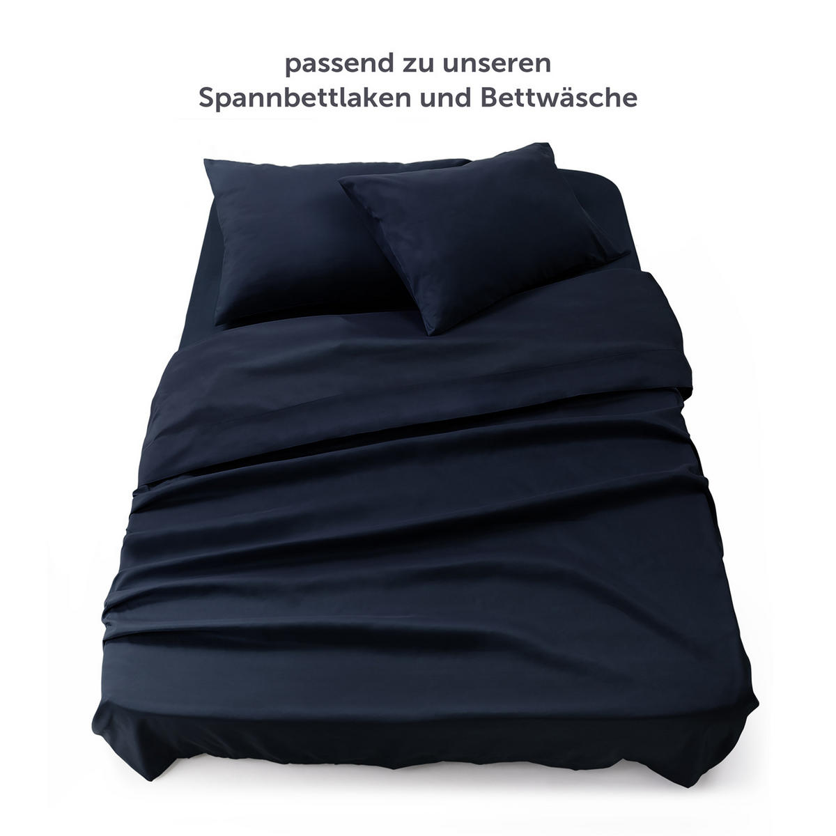 BETTTUCH ohne Gummi 240/275 cm, in Dunkelblau - Dunkelblau, Textil (275/240cm) - Blumtal