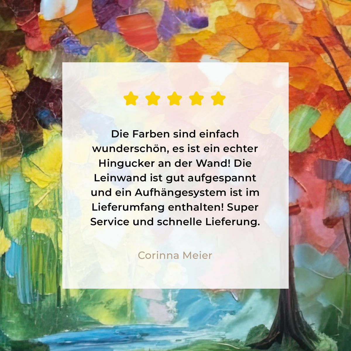 LEINWANDBILD Landschaft - Wald - Farben - Natur 20x20 cm - Multicolor, Textil (20/20cm) - MuchoWow