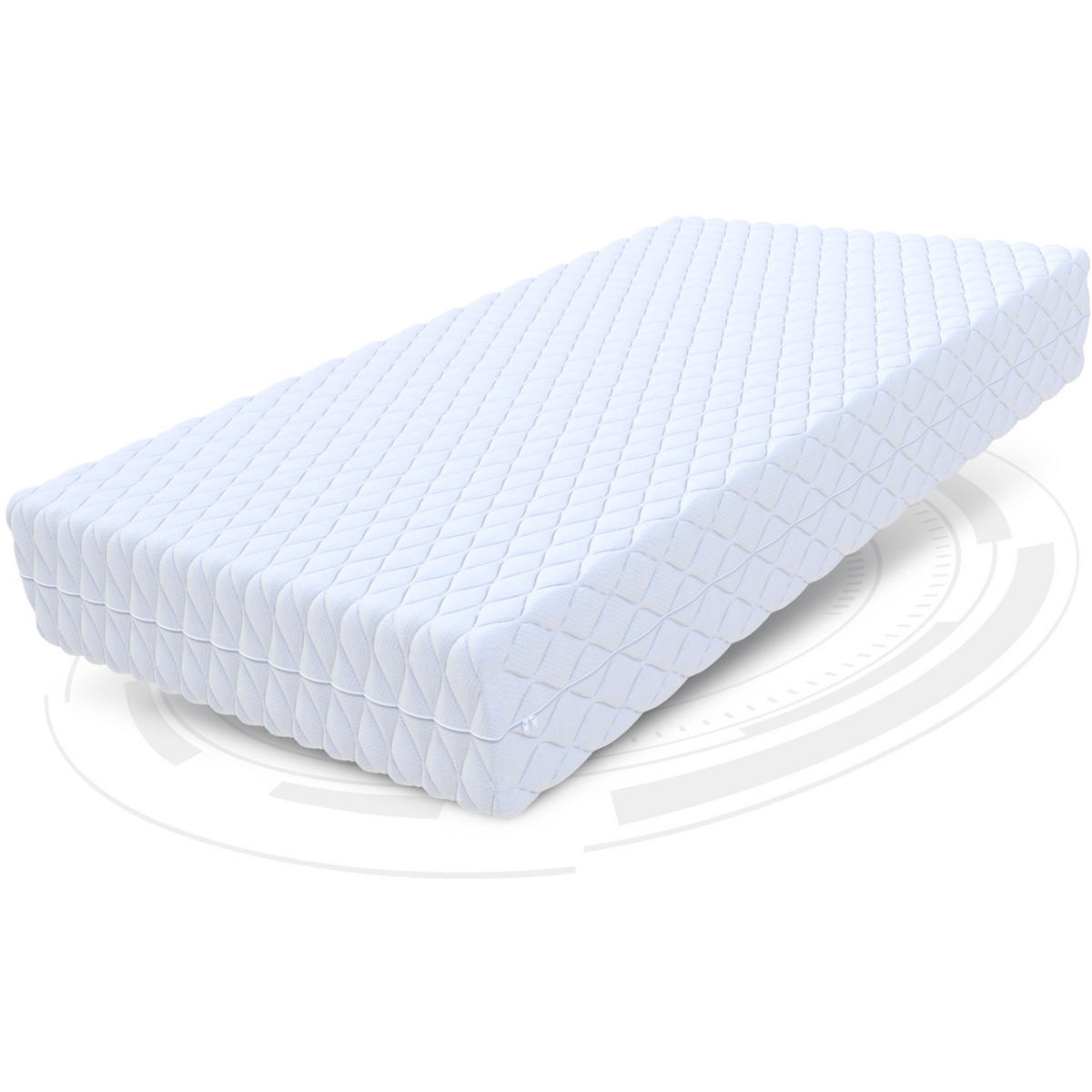 TASCHENFEDERKERNMATRATZE Solaris Max - Weiß, Textil (180/200cm) - FDM
