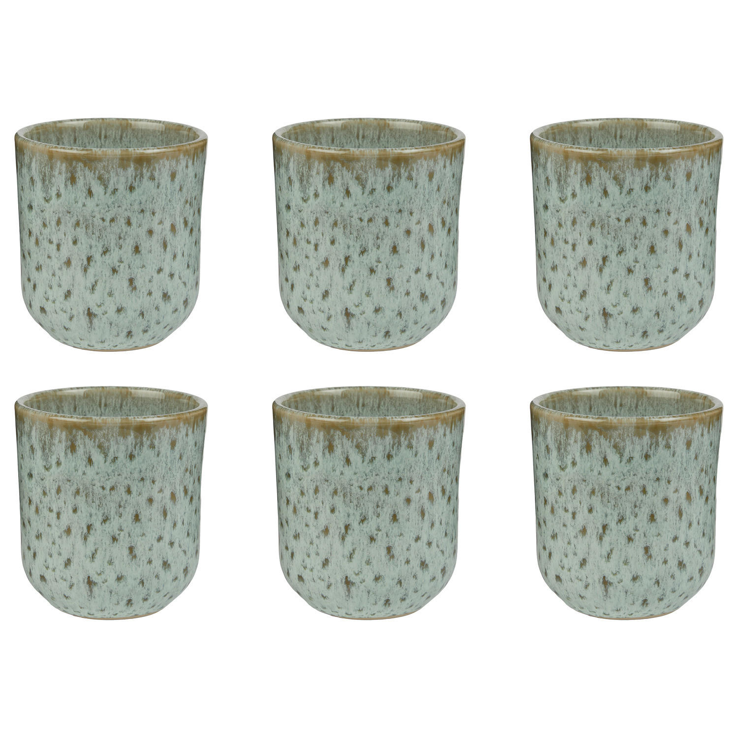 TASSE (6er-Set) Bom Dia 180 ml - Grün, Keramik (0.18L) - Butlers