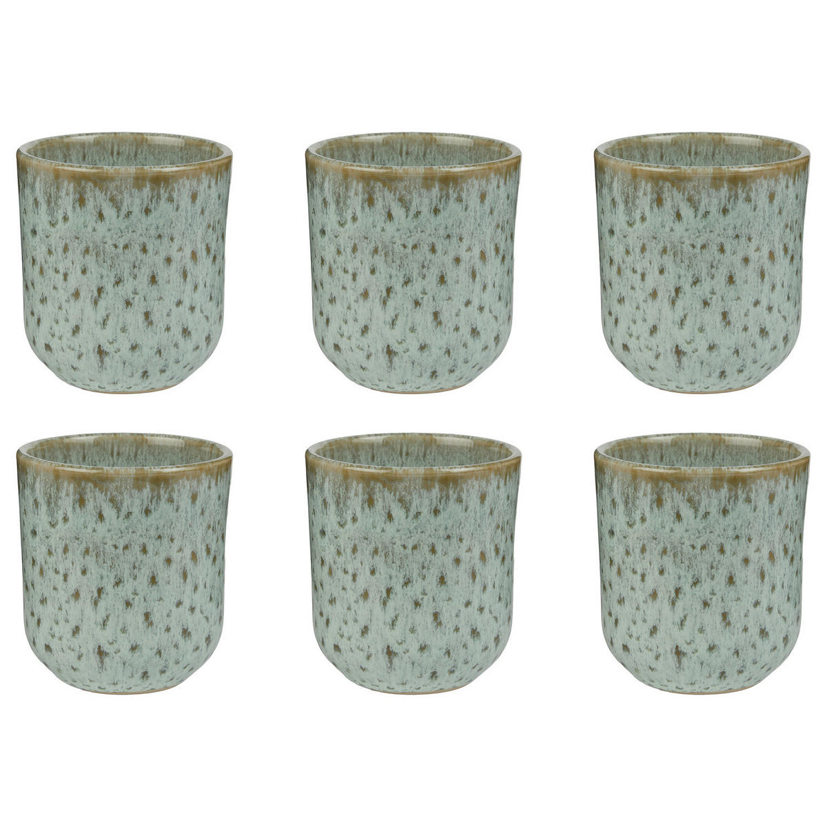 TASSE (6er-Set) Bom Dia 180 ml - Grün, Keramik (0.18L) - Butlers