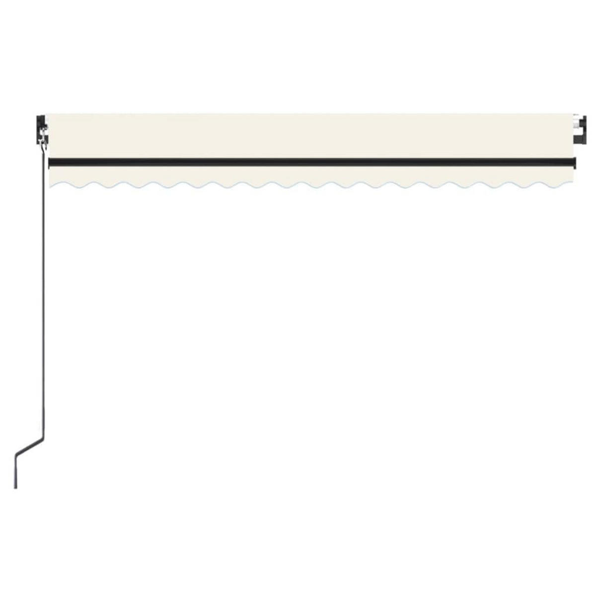 MARKISE Manuell Einziehbar 450x350 cm Creme - Creme, Metall (450/1/450cm) - furnicato
