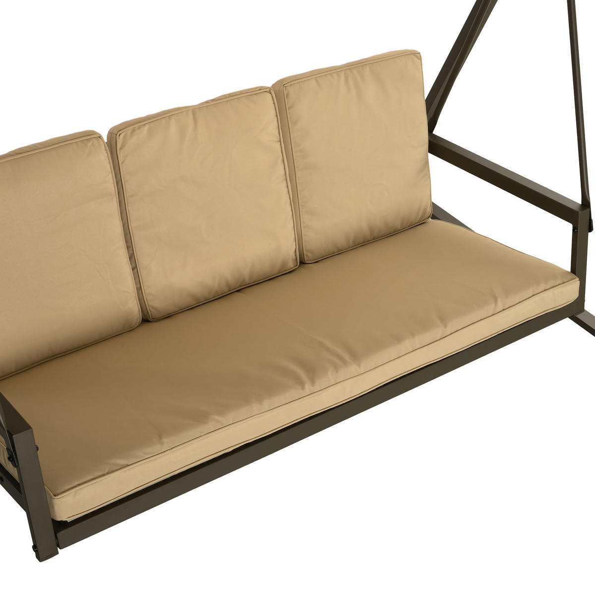 HOLLYWOODSCHAUKEL 3 Sitzer 360 kg beige - Beige, Textil (200/175/125cm) - LEBENLANG