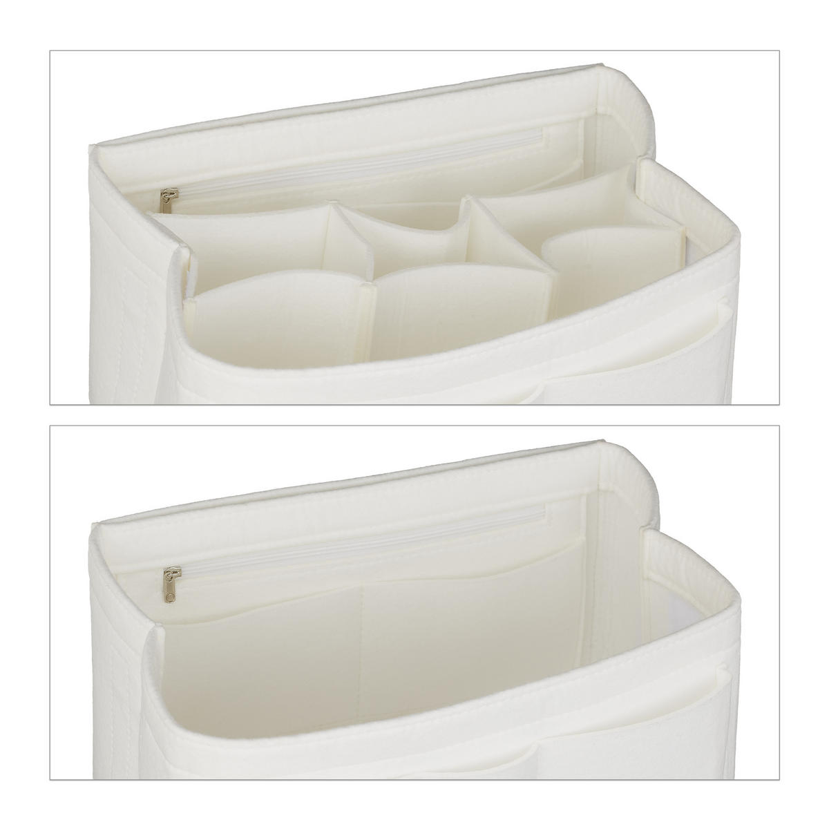 TASCHENORGANIZER - Weiß, Textil (29/16.5/20cm) - Relaxdays