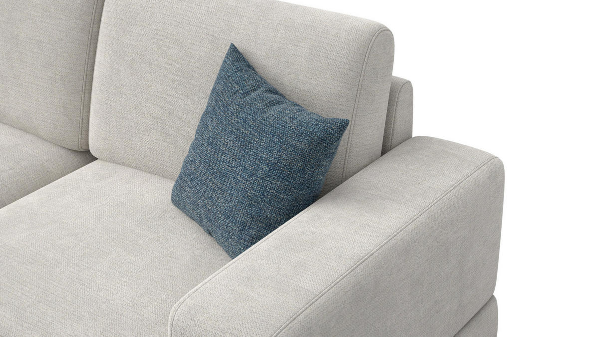 ECKSOFA OTTO 4-Sitzer, creme - Creme/Schwarz, Holz/Textil (279/159cm) - Courtois Laville