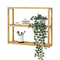 BADEZIMMERREGAL Örnsköldsvik - Naturfarben, Holz (60/54/15cm) - [en.casa]