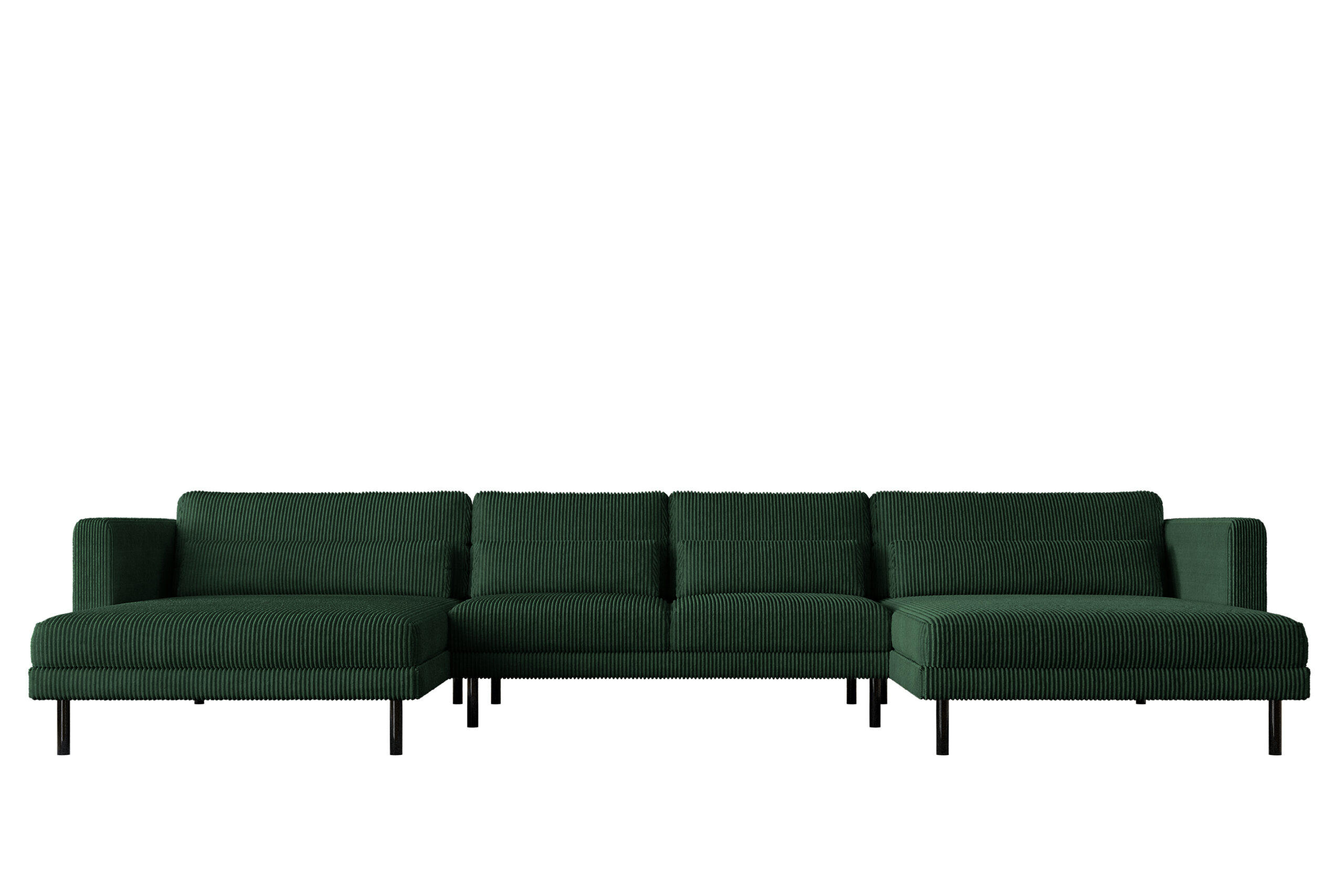 ECKSOFA DANI In U-Form Stilvolles Stoff Poso Grün - Grün, Holz/Textil (174/391cm) - Kaiser Möbel