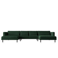 ECKSOFA DANI In U-Form Stilvolles Stoff Poso Grün - Grün, Holz/Textil (174/391cm) - Kaiser Möbel