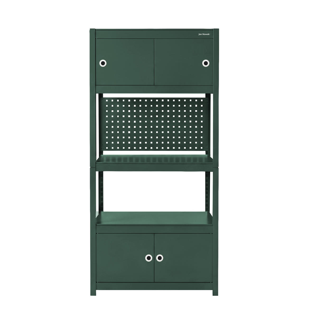 METALLREGAL JOHNNY - Grün, Metall (80/180/42cm) - Jan Nowak