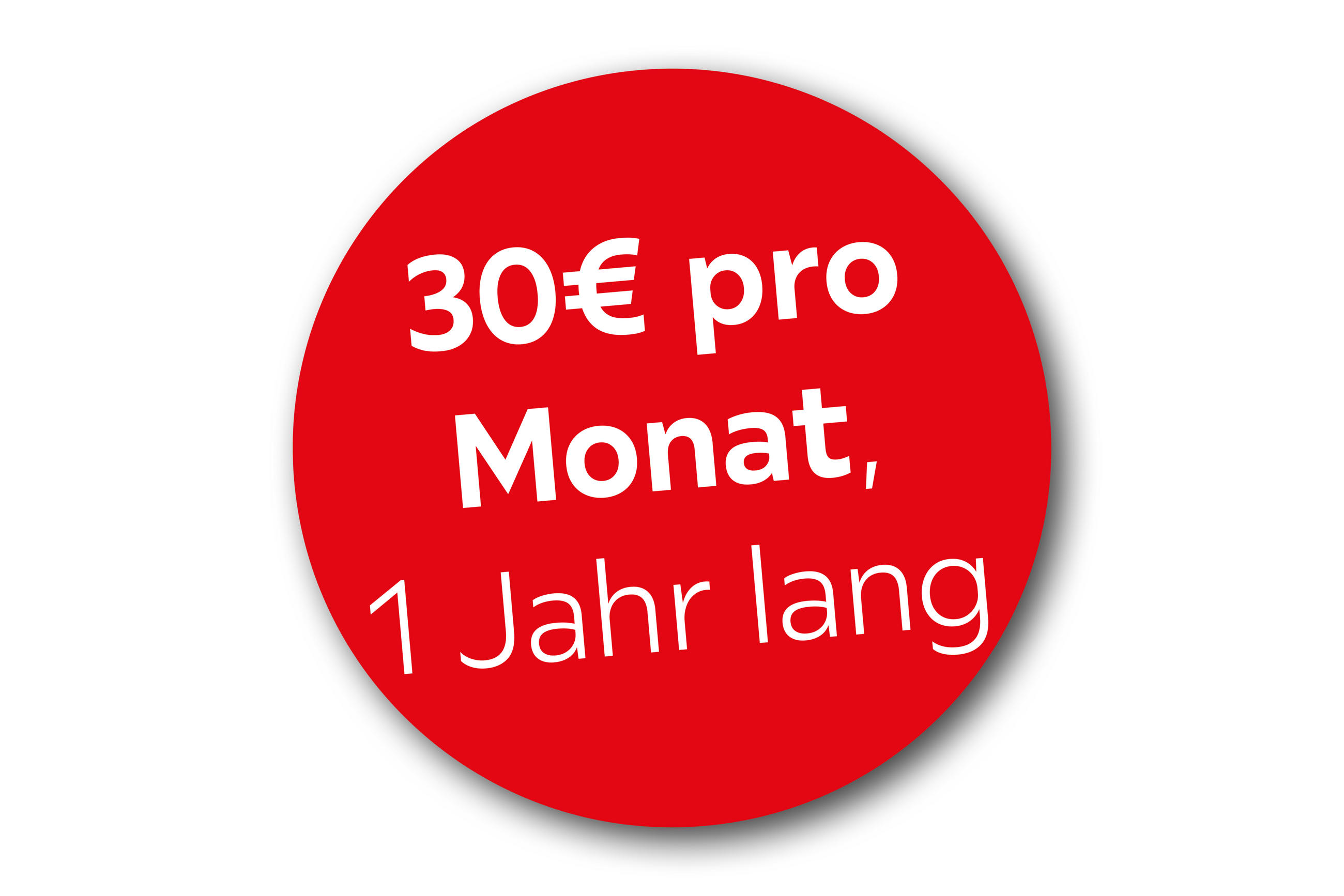30 € pro Monat, 1 Jahr long