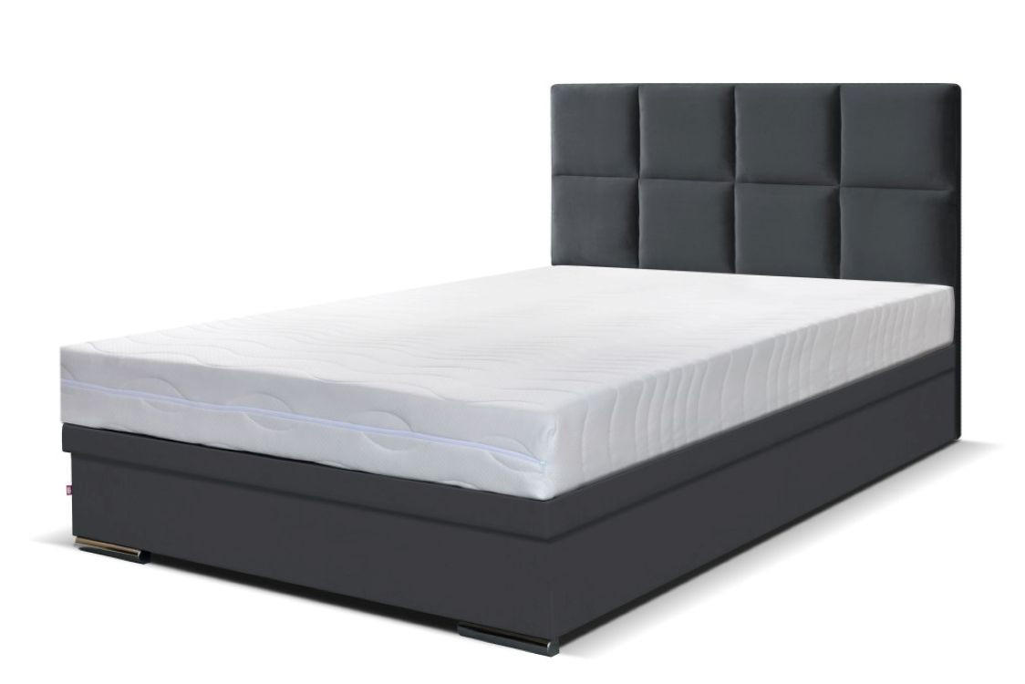 BOXBETT Sizilien 120x200 cm mit Bettkasten, grau - Grau, Kunststoff (120/200cm) - Margaret Hadas24