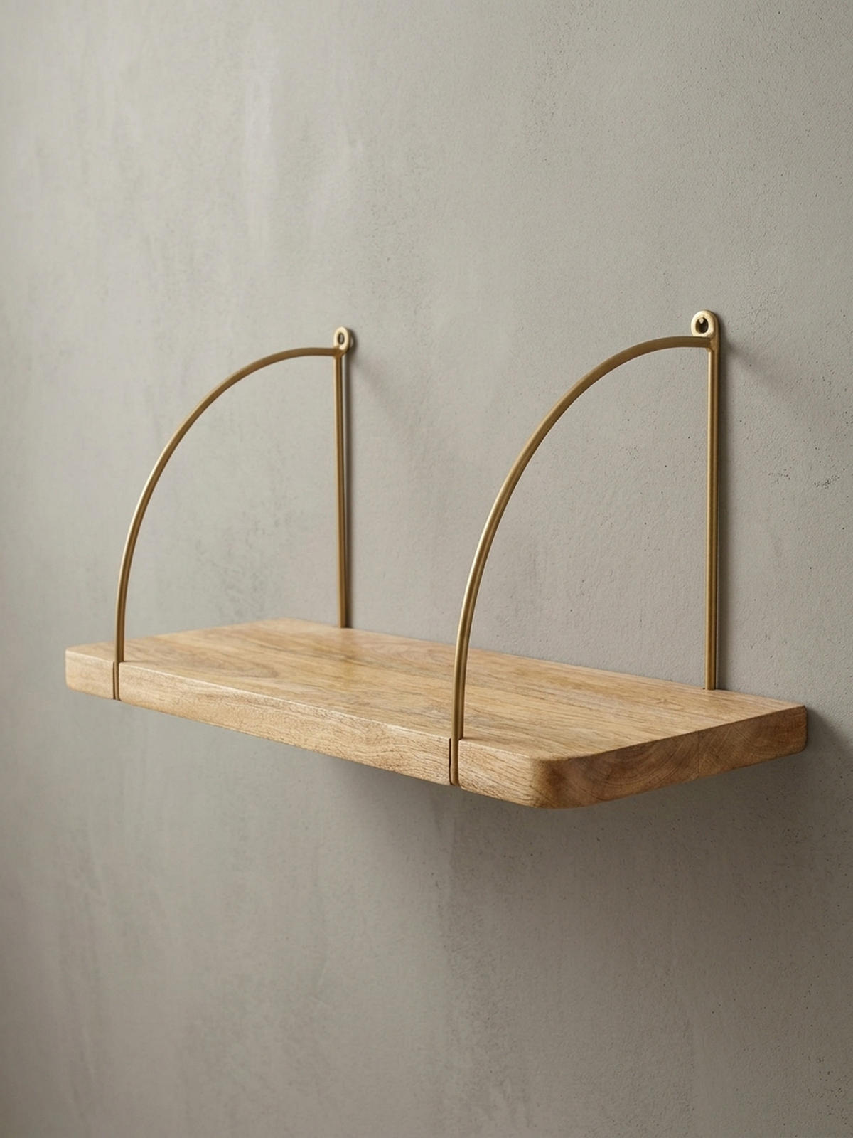 WANDREGAL TEVERE Mango Massivholz Eisen Industrial, Beige 60x22x25 cm - Beige, Holz/Metall (60/25/22cm) - KADIMA DESIGN