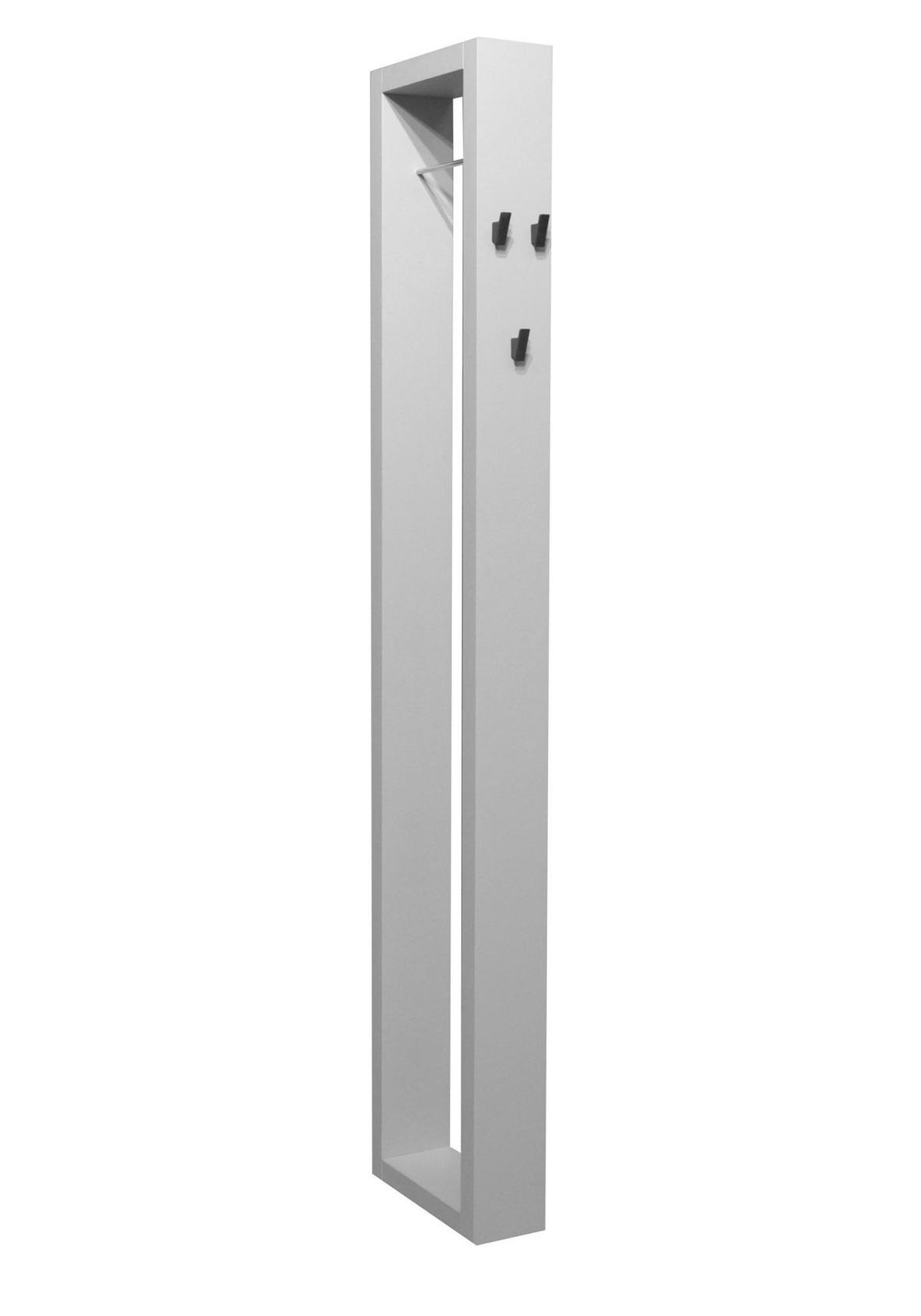 GARDEROBE Erna 13x32x172 Kreidegrau matt Lack - Hellgrau, Holzwerkstoff (32/172/13cm) - 58aufmkessel