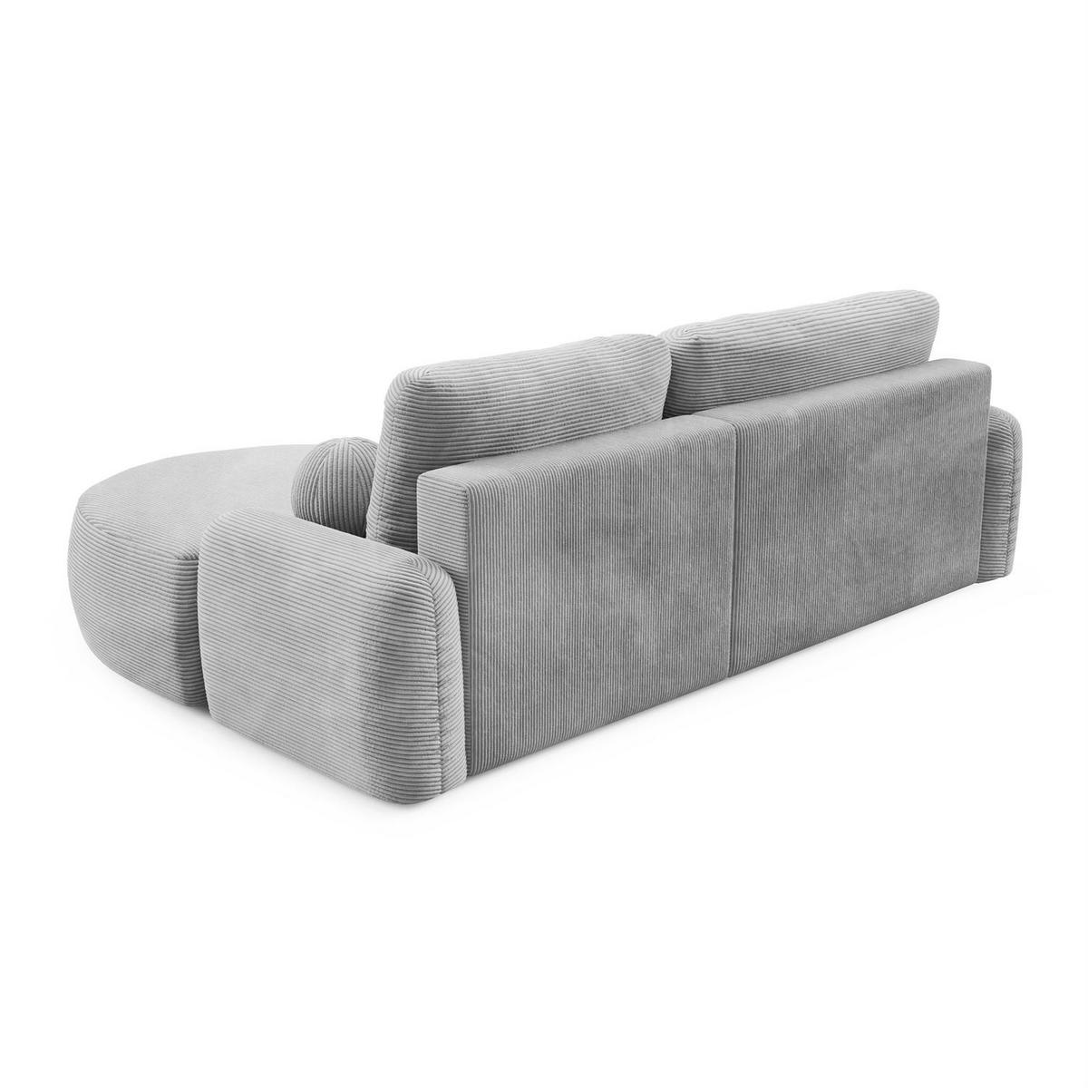 ECKSOFA CLEO II mit Schlaffunktion Version Rechte Poso 110 - Hellgrau, Kunststoff (264/172cm) - Lookway