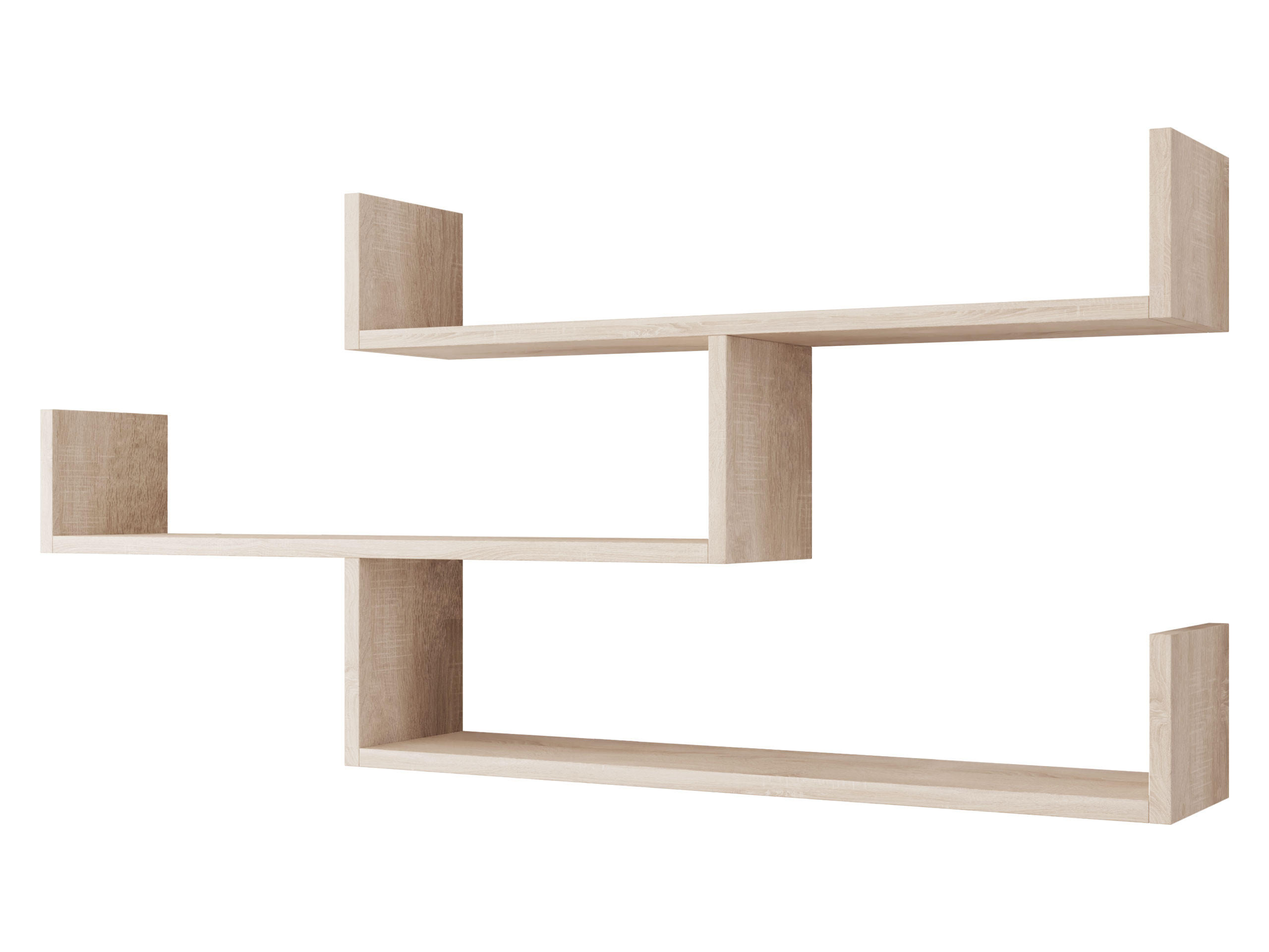 WANDREGAL Trio 003 - Sonoma Eiche, Holzwerkstoff (119/55/18cm) - MIRJAN24