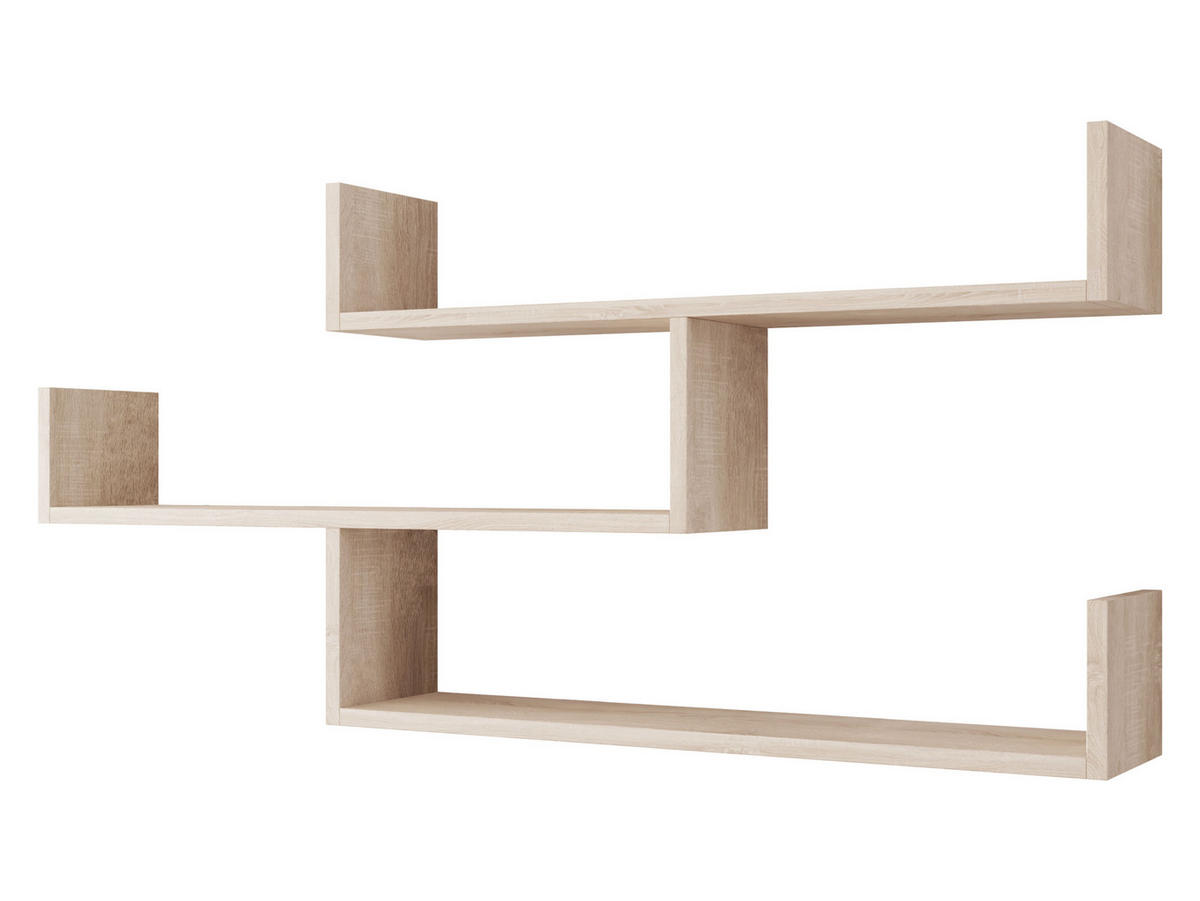 WANDREGAL Trio 003 - Sonoma Eiche, Holzwerkstoff (119/55/18cm) - MIRJAN24