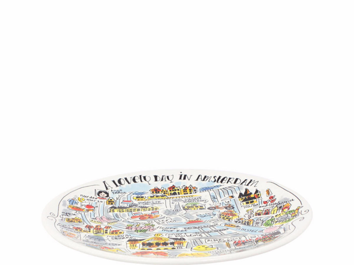 FRÜHSTÜCKSTELLER Amsterdam in Bunt - 22cm - Multicolor, Keramik (21.8/21.8/2.5cm) - Blond Amsterdam