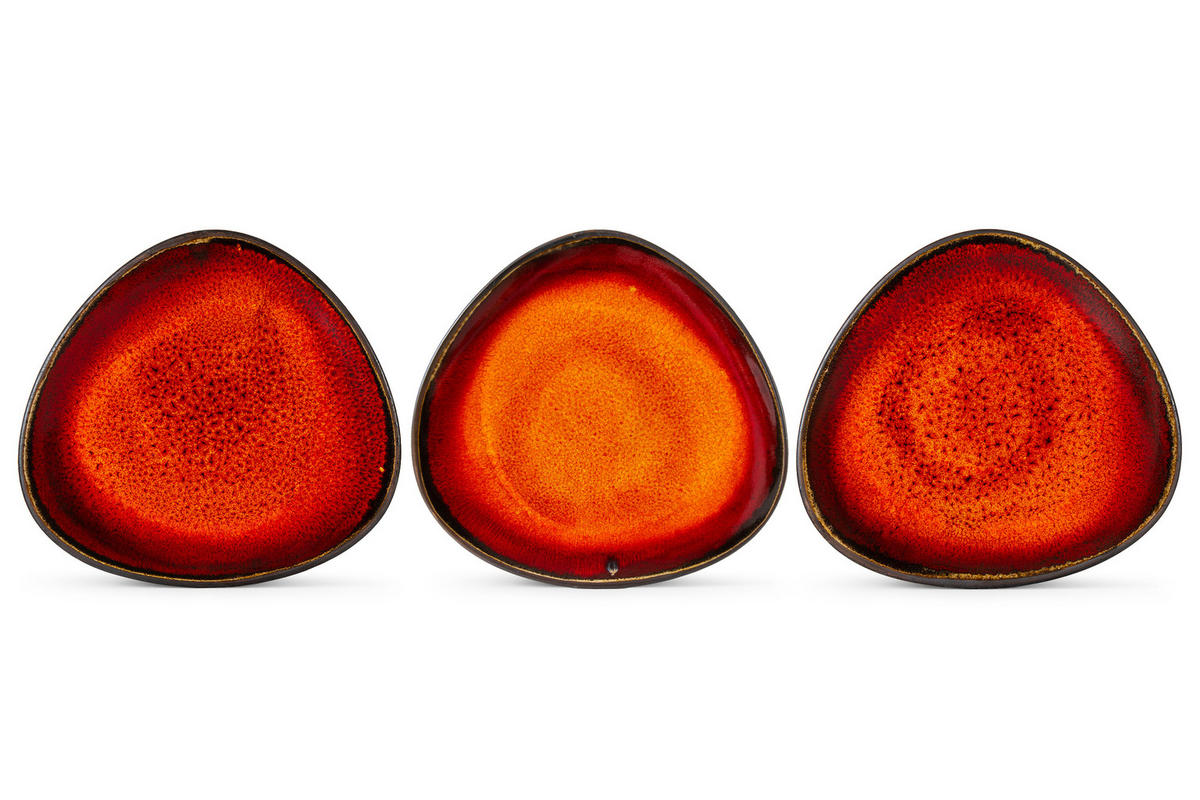 DESSERTTELLER PRIMA 6-tlg, Rot - Rot, Keramik (24/26/2cm) - KONSIMO®