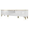 TV-LOWBOARD Alrik 2D1S - Goldfarben/Weiß, Holzwerkstoff/Kunststoff (200/50/40cm) - MIRJAN24