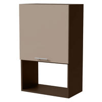 MIKROWELLENUMBAUSCHRANK Brerra W4MK/60 Lava / RAL 1019 graubeige Matt 60 /32,5 / 96cm - Dunkelgrau/Graubraun, Holz/Holzwerkstoff (60/96/32.5cm) - Feldmann-Wohnen