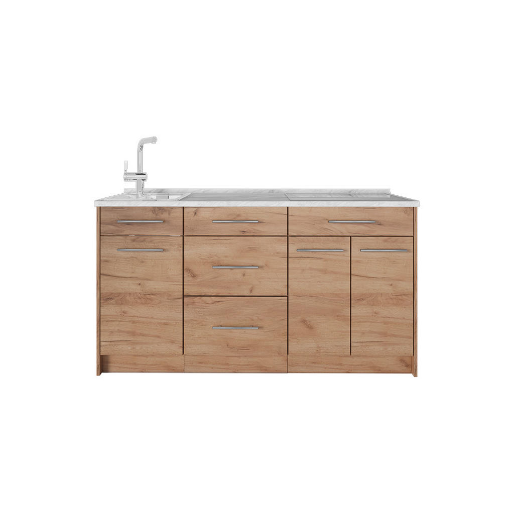 Vicco KUCHYŇSKÝ BLOK Fame-Line, Zlatý mocný dub, 150 cm, PD Mramor