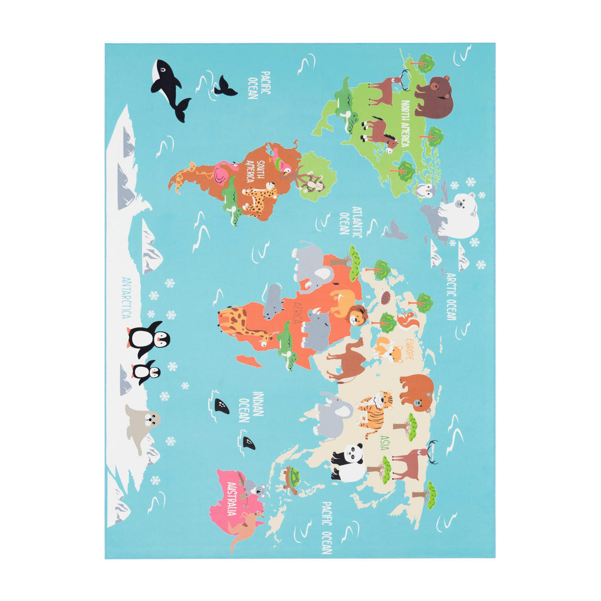 KINDERTEPPICH Türkis 200 x 200 cm - Türkis, Kunststoff (200/200cm) - TT Home