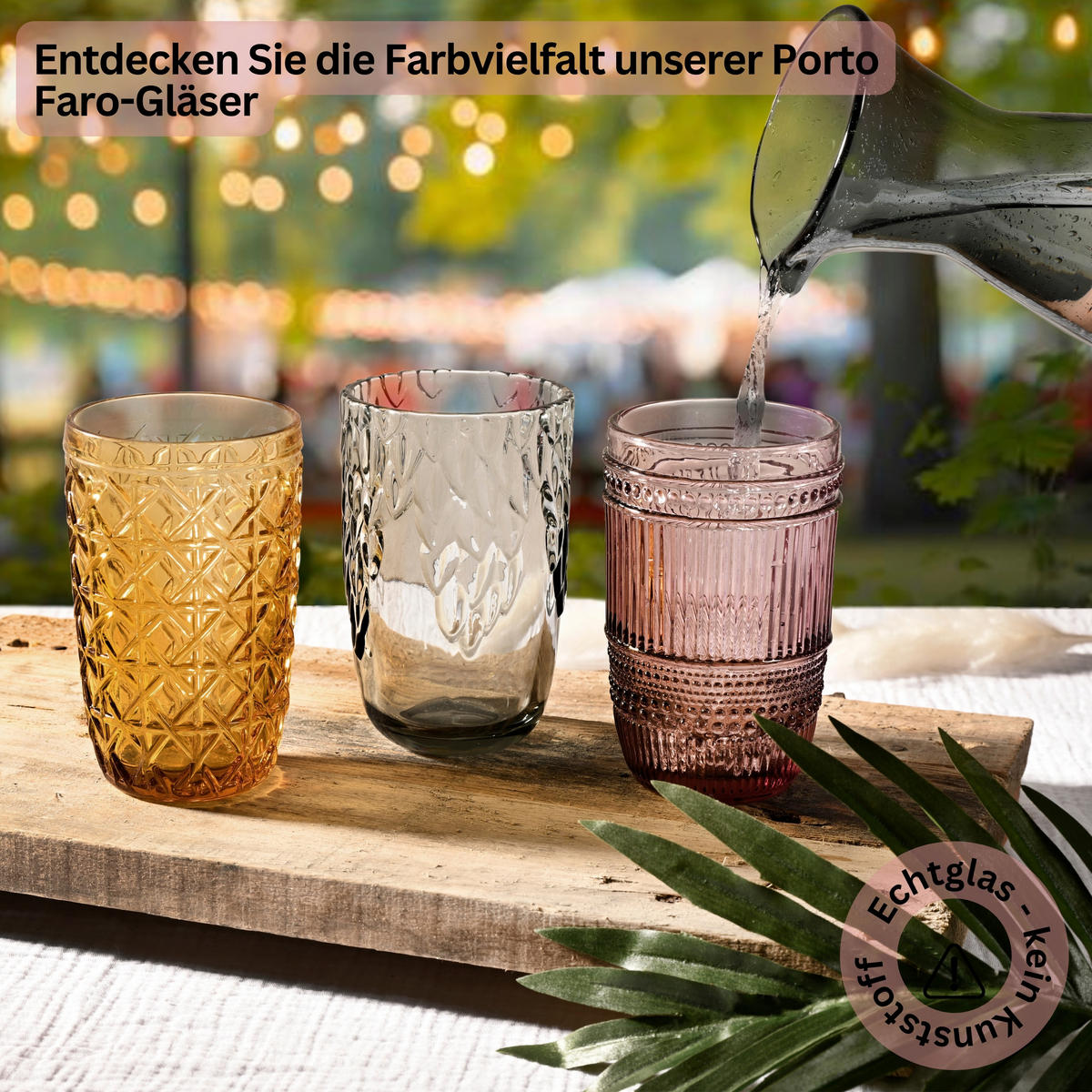 TRINKGLÄSER Set Porto + Faro - 12 teilig - Multicolor, Glas (0.32L) - Sänger