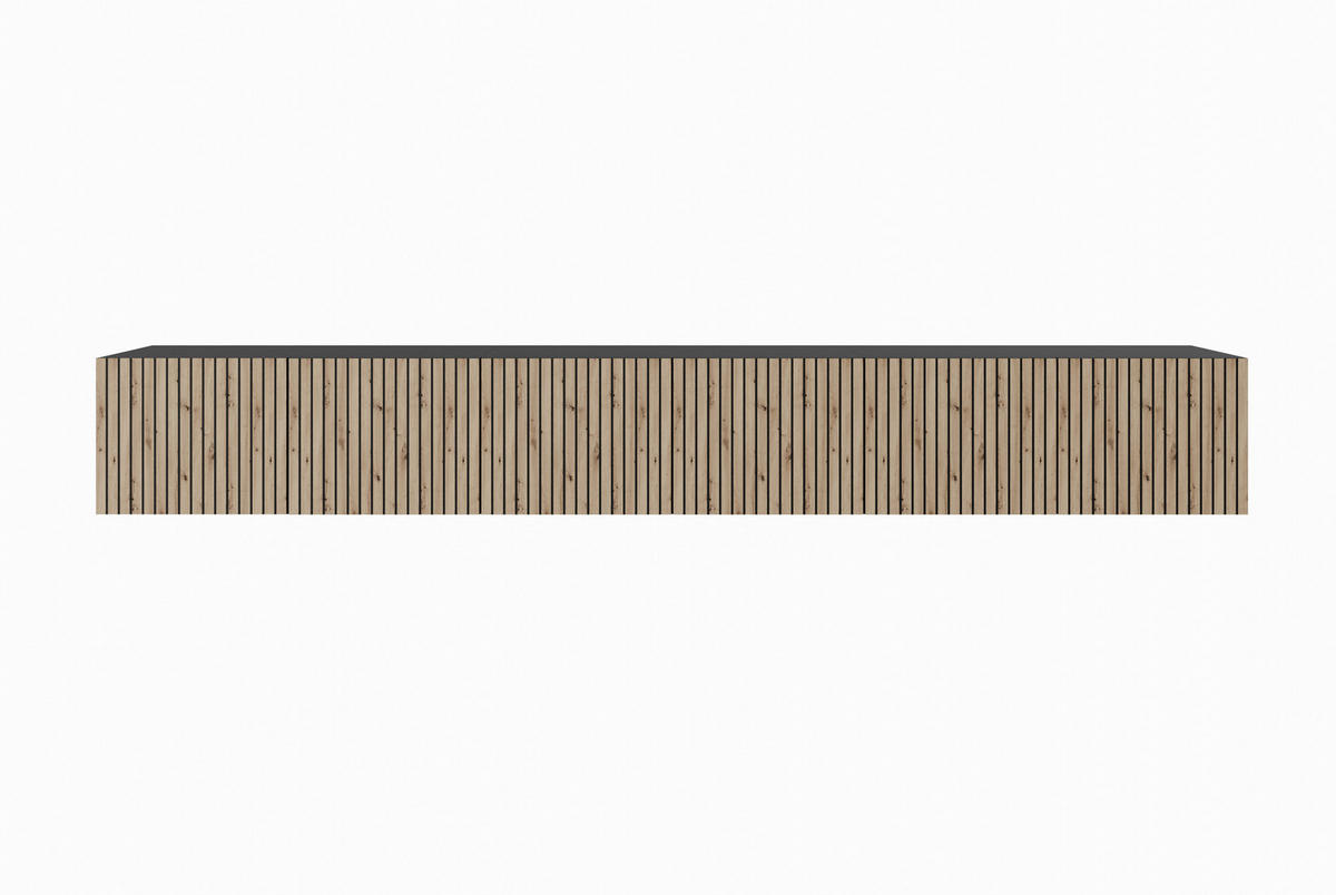 TV-SCHRANK CORA - Schwarz/Eiche Artisan, Holzwerkstoff (300/41/40cm) - Meblini