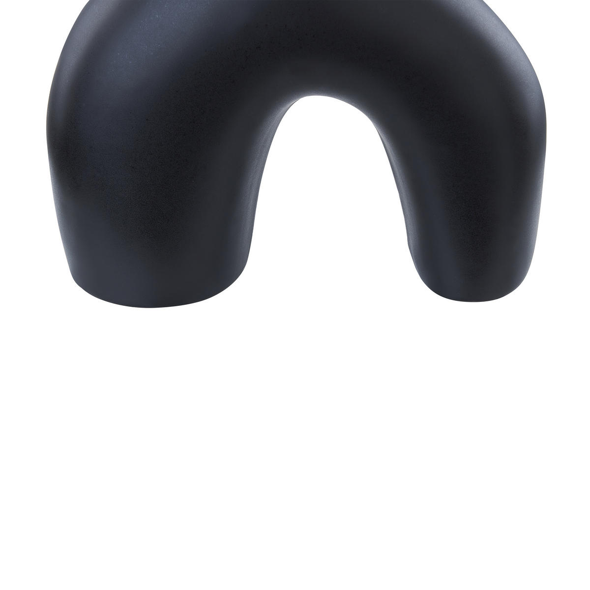 BLUMENVASE Porzellan schwarz Lamia - Schwarz, Keramik (30cm) - Beliani