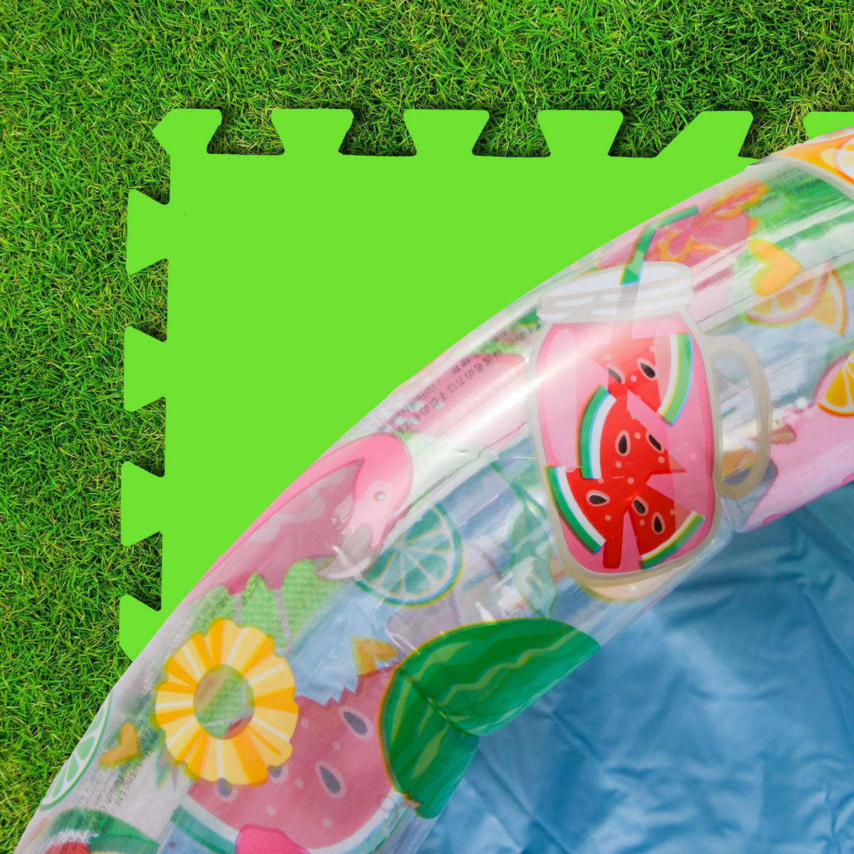 POOLMATTEN 1,9m² 8 EVA Matten 50 cm Grün - Grün, Kunststoff (50/50cm) - eyepower