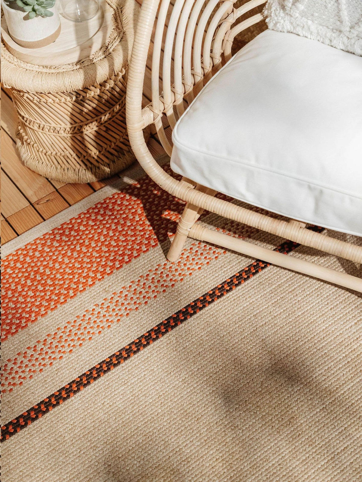 OUTDOORTEPPICH Nandi Terracotta 120x170 cm - Terracotta, Textil (120/1cm) - KUNSTLOFT