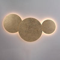 LED-WANDLAMPE Cloud Blattgold Ø 30/40/50cm - Goldfarben, Metall (120/4.4/120cm) - s.luce