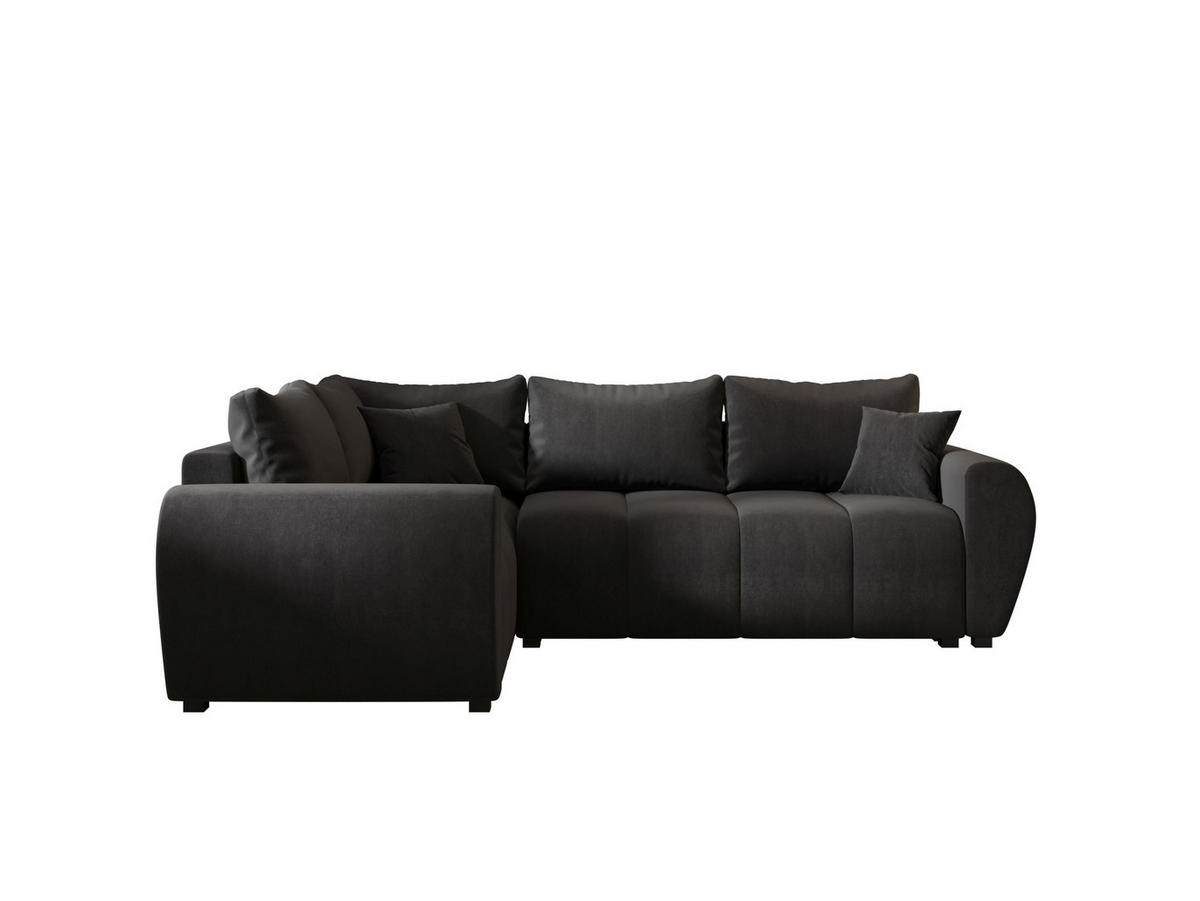 ECKSOFA MOLISA L PLUS Itaka 27 Links mit Schlaffunktion - Dunkelgrau, Textil (235/175cm) - Bedante