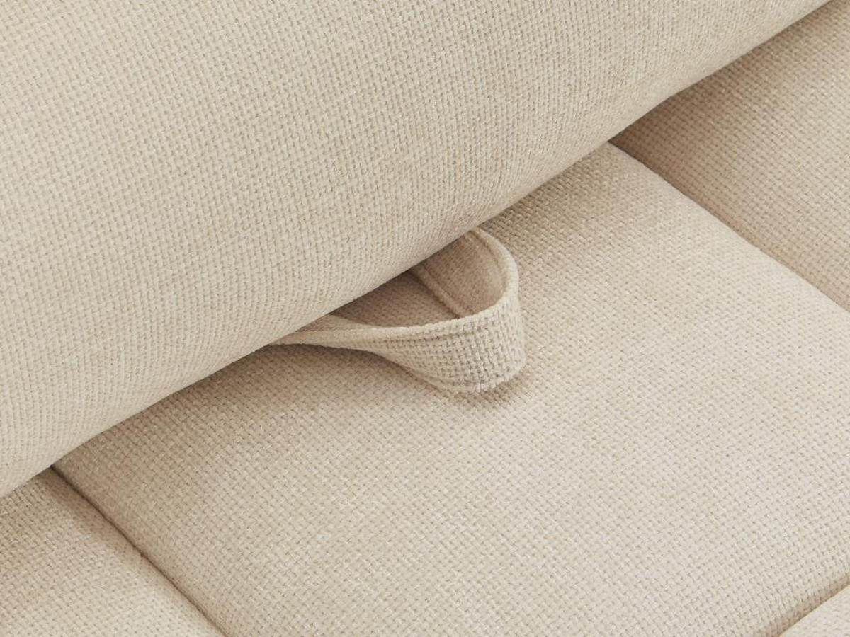 ECKSESSEL mit verstellbarer Rückenlehne - Strukturstoff - Beige - APOLIU - Beige, Textil (113/93/113cm) - Vente-Unique