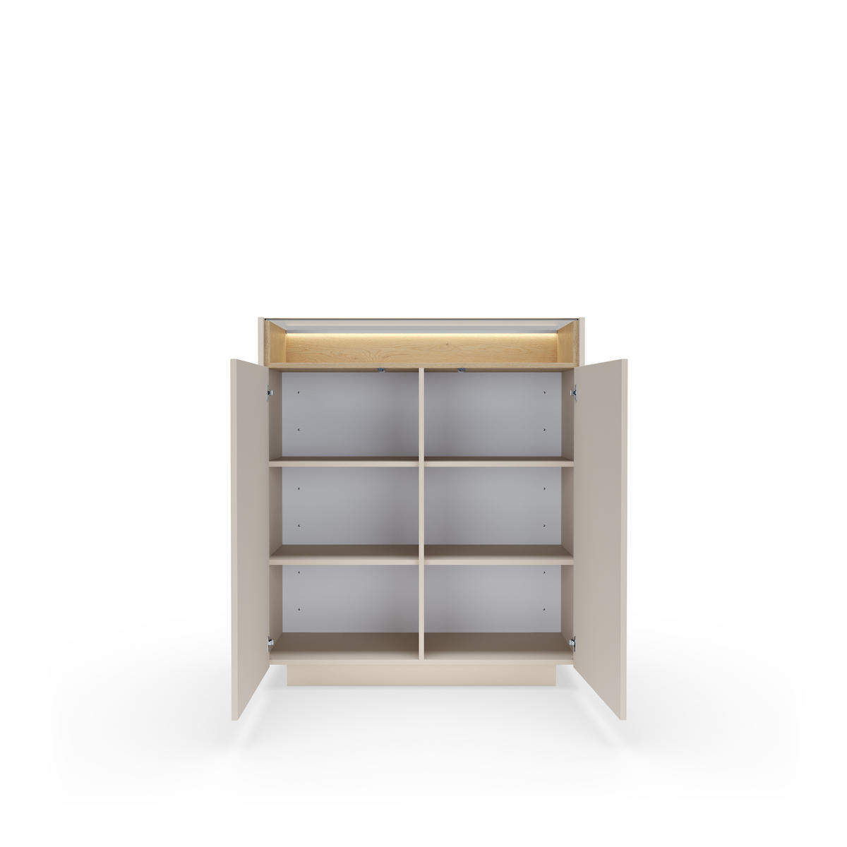 KOMMODE: beige + cremona Eiche, 103,2 x 119,2 x 39,5 cm - Beige, Holzwerkstoff (103.2/119.2/39.5cm) - 3XE LIVING
