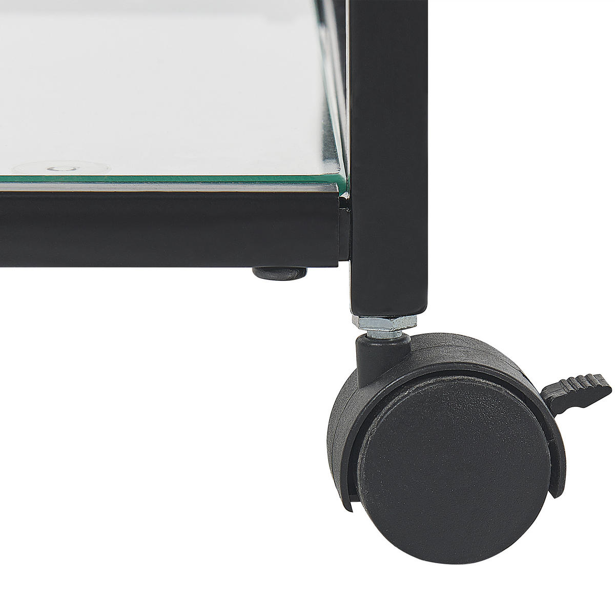 SERVIERWAGEN Schwarz Marcola - Transparent/Schwarz, Metall (103/94/40cm) - Beliani