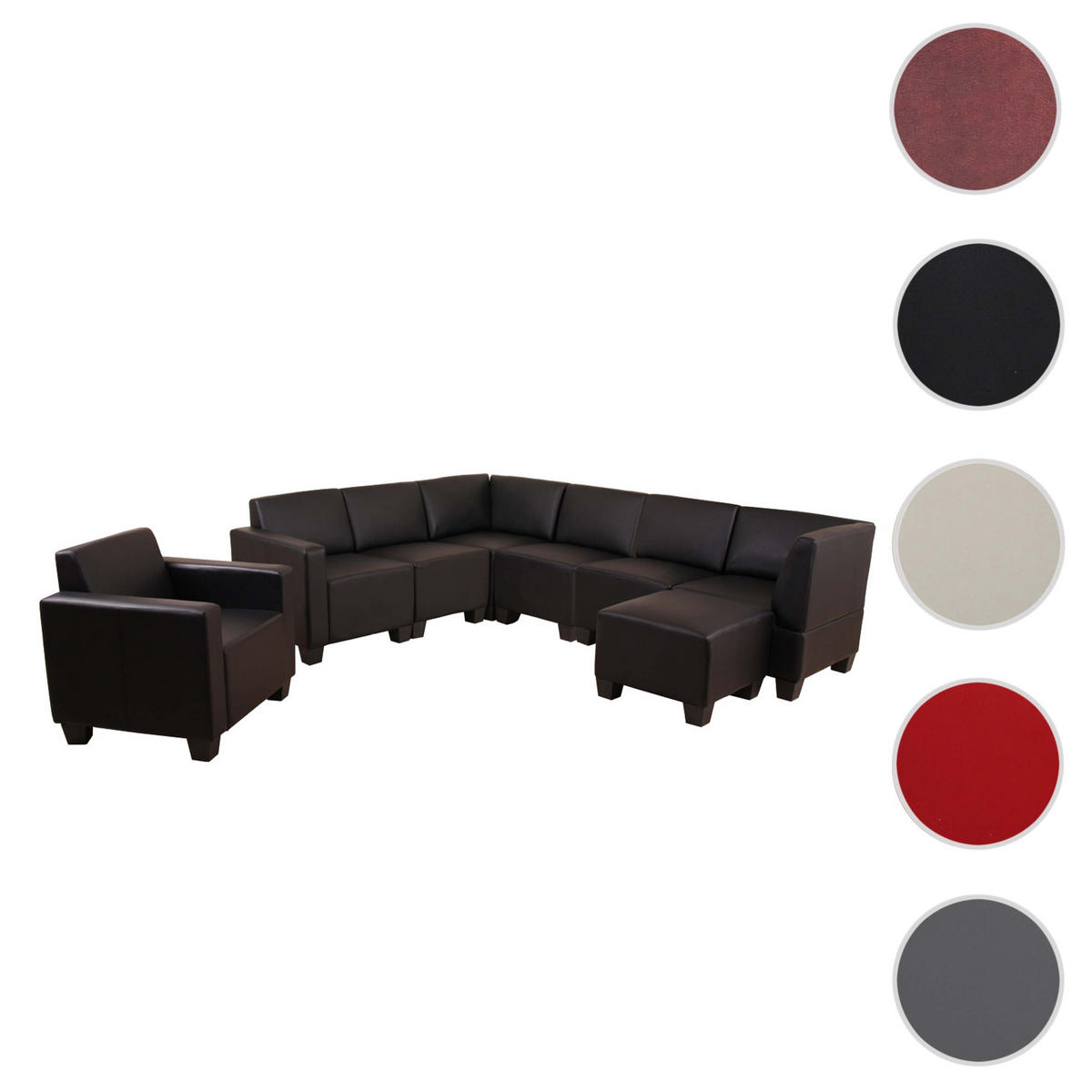 COUCH-GARNITUR Schwarz - Schwarz, Textil (254/76/201cm) - MCW