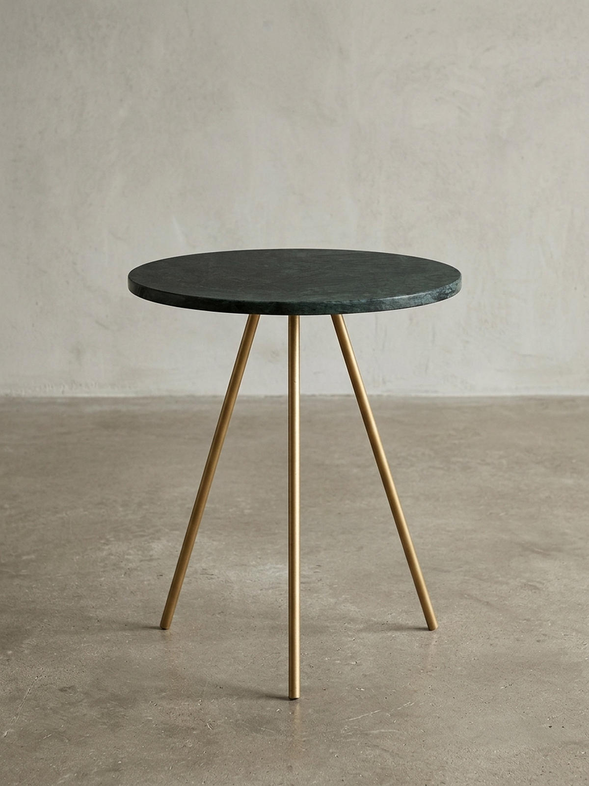 BEISTELLTISCH – Echter Marmor Grün Gold Metallbeine 38x38x44 cm - Goldfarben/Grün, Stein/Metall (38/38/44cm) - KADIMA DESIGN