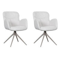 ESSZIMMERSTUHL Lasse Beige 65/60/90 cm 2er-Set - Beige, Textil (60/90/65cm) - LABEL51