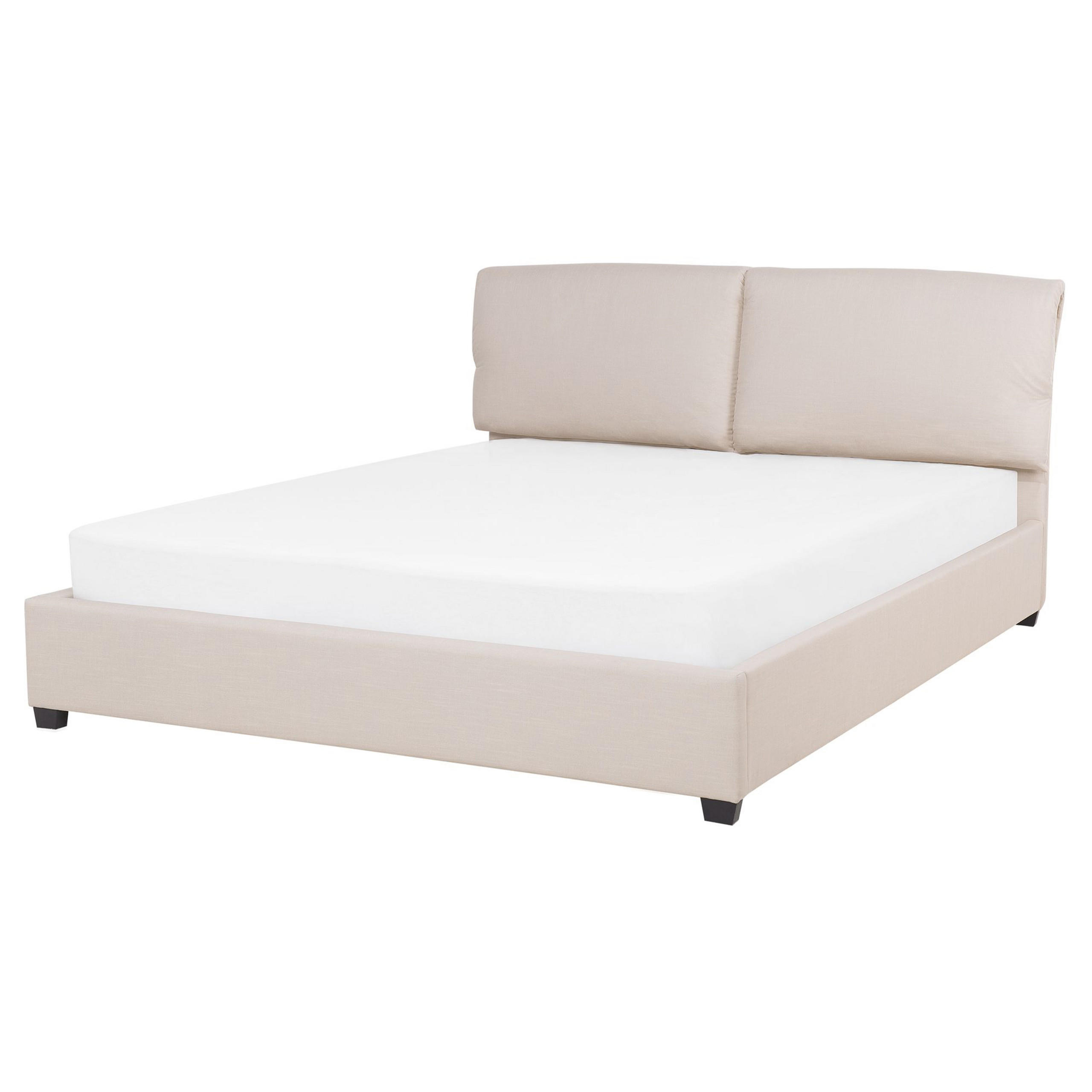 Beliani ČALOUNĚNÁ POSTEL 160/200 cm Světlá Béžová Belfort